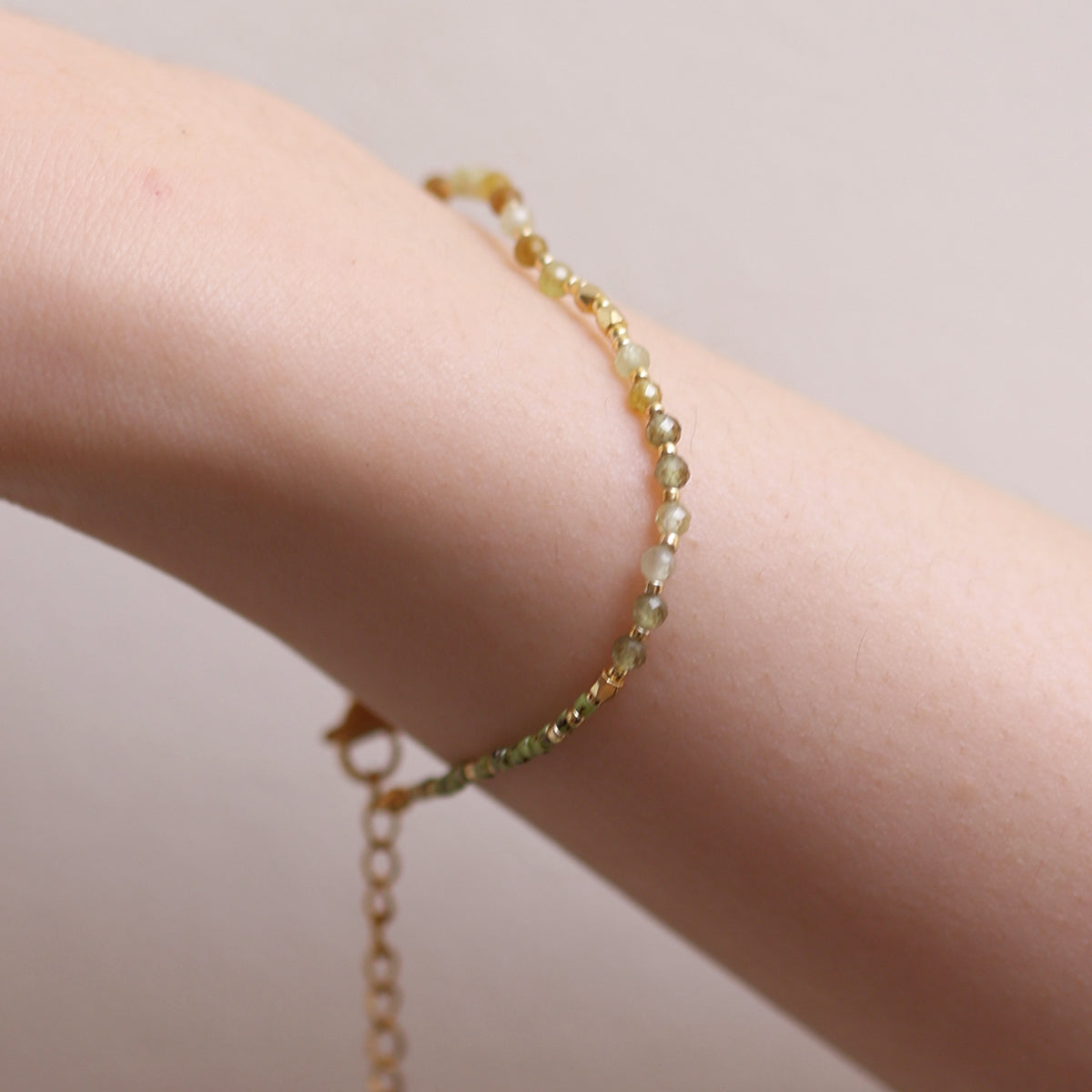 Peridot beaded bracelet-2