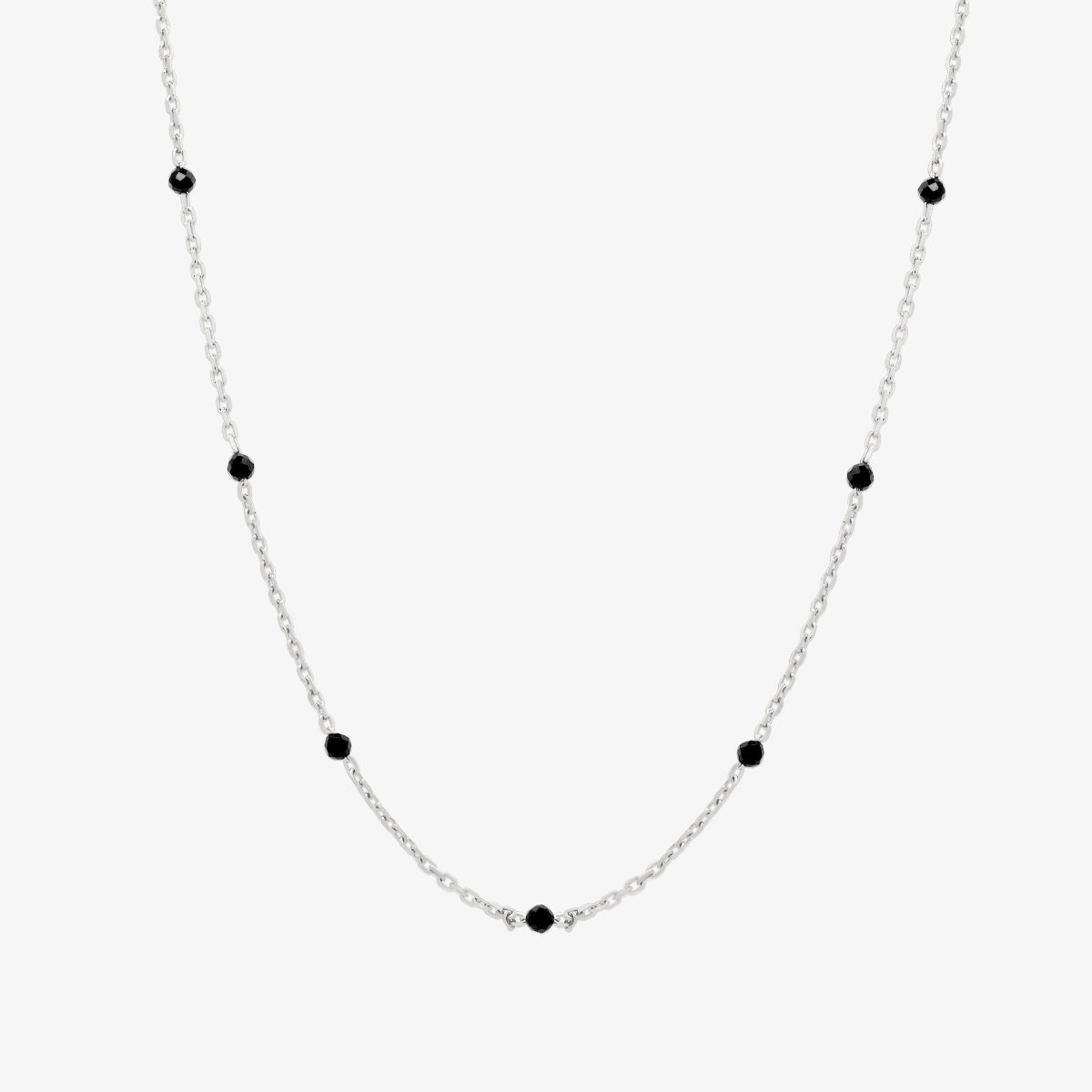 Black spinel relay necklace-5