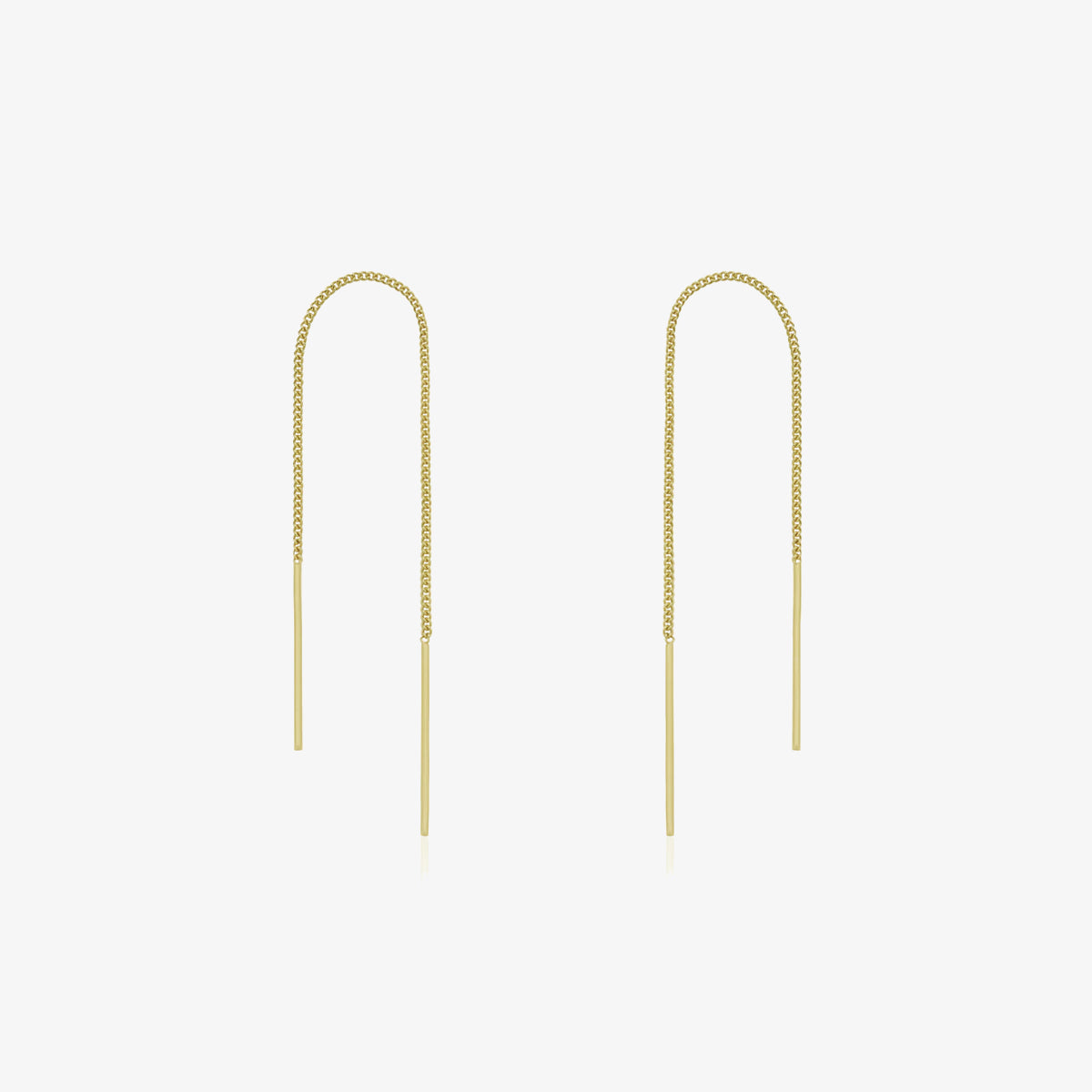 Drop stick short threader earrings-0