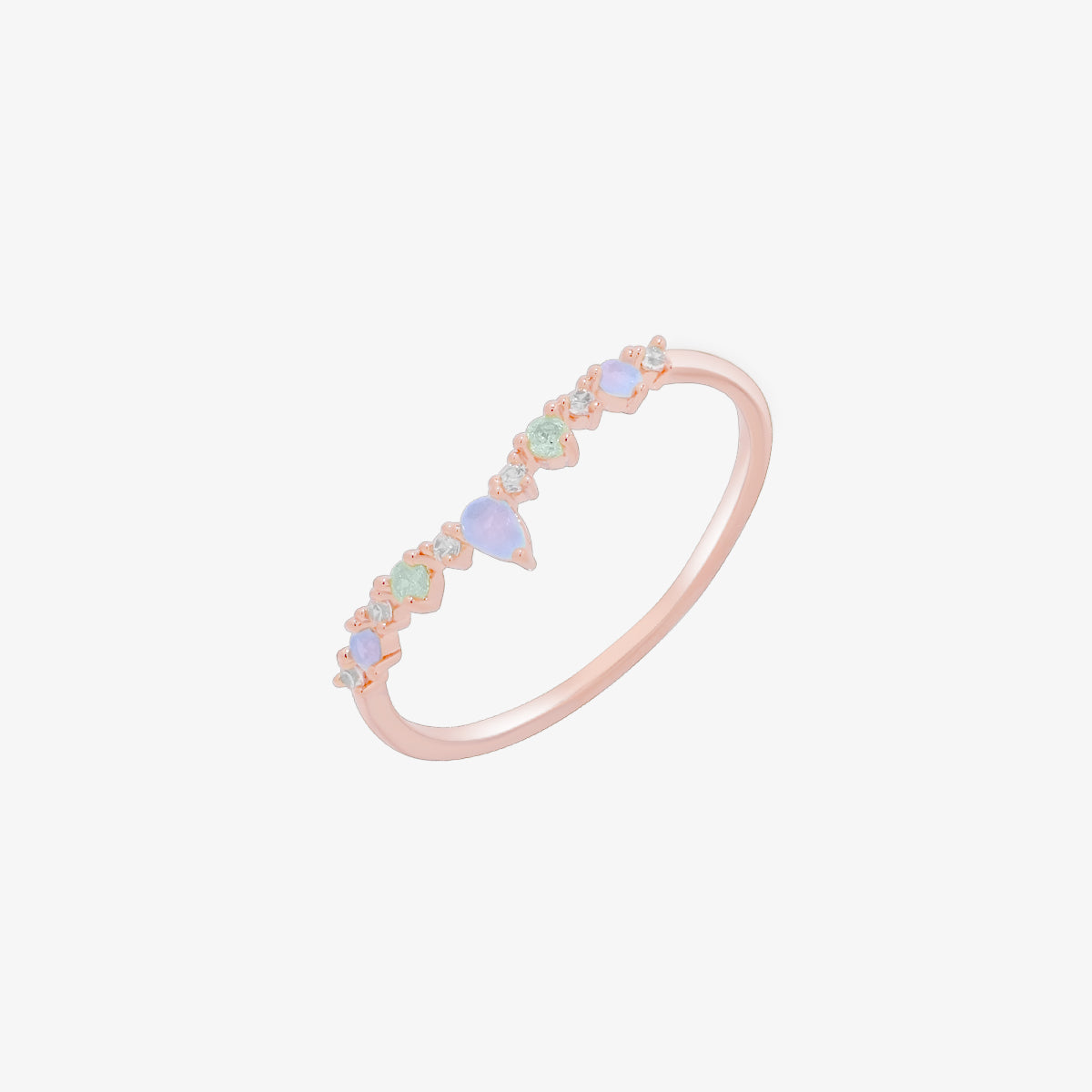 V-Curve Gemstone Ring-6