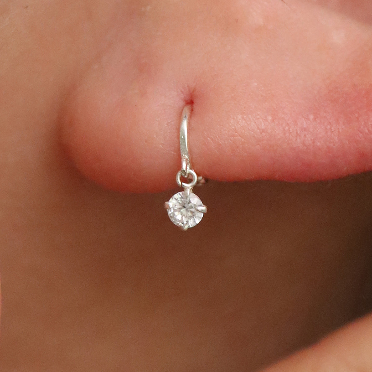 Cubic Charm Huggie Earring
