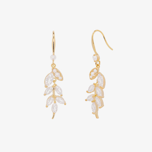 Vine drop hook earrings-0