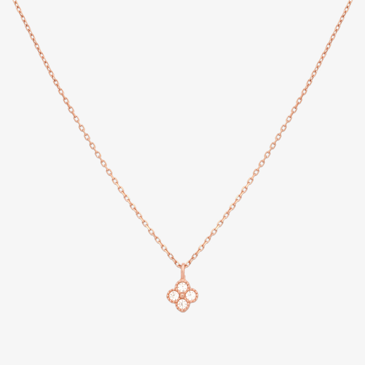 Clover cubic pendant necklace-6