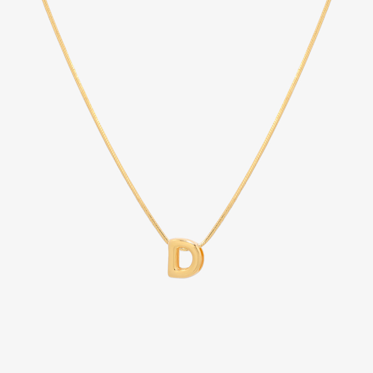 Bubble Initial Pendant Necklace-3