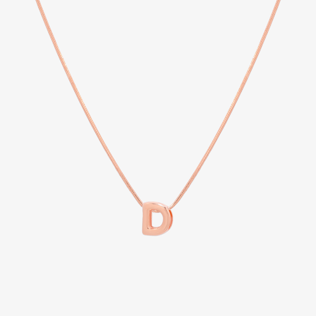 Bubble Initial Pendant Necklace-55