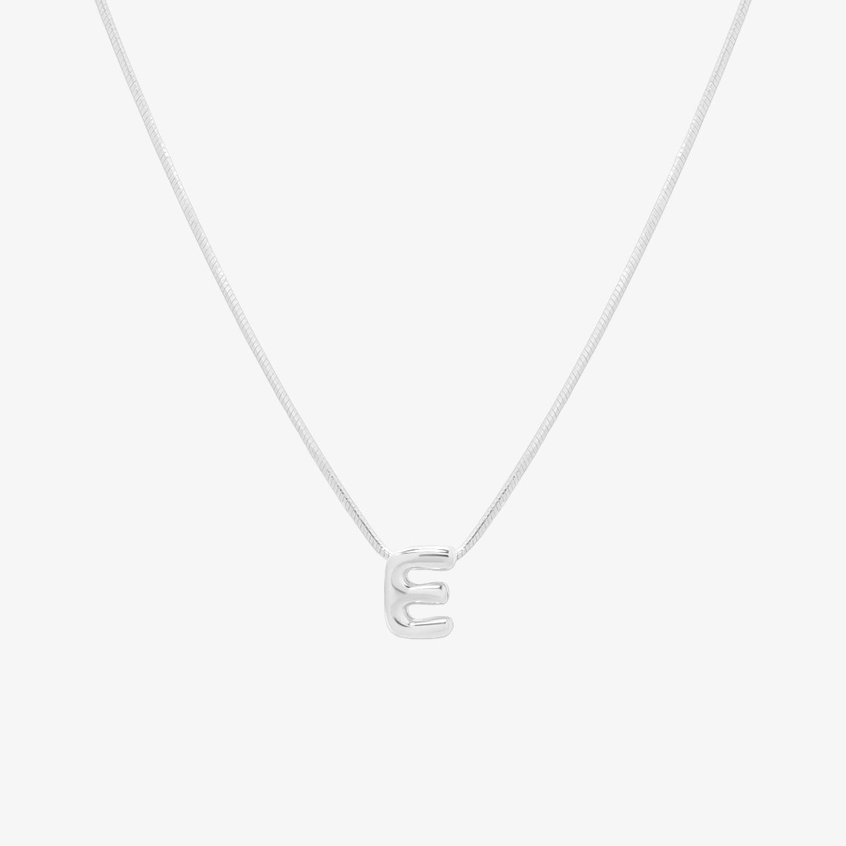 Bubble Initial Pendant Necklace-30