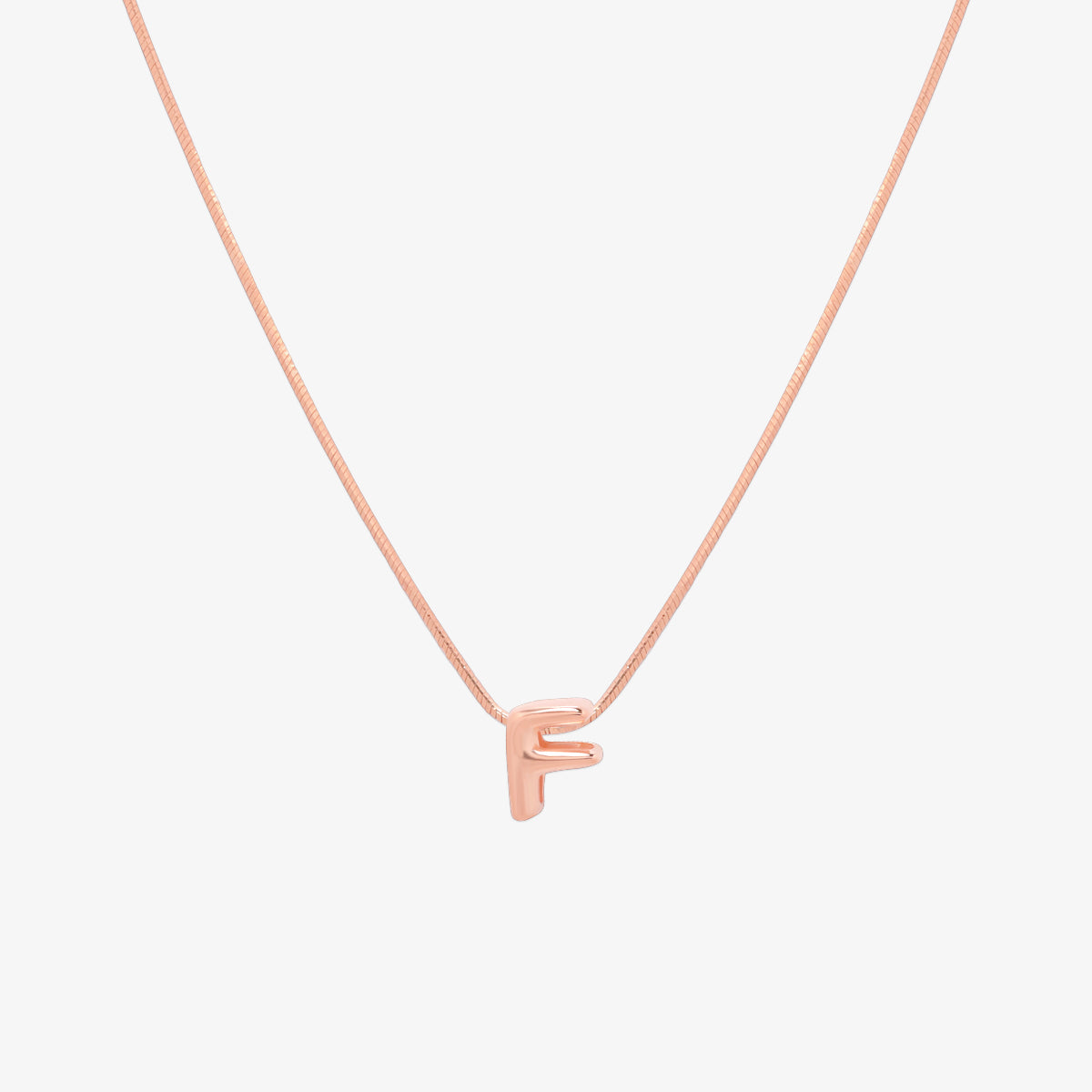 Bubble Initial Pendant Necklace-57