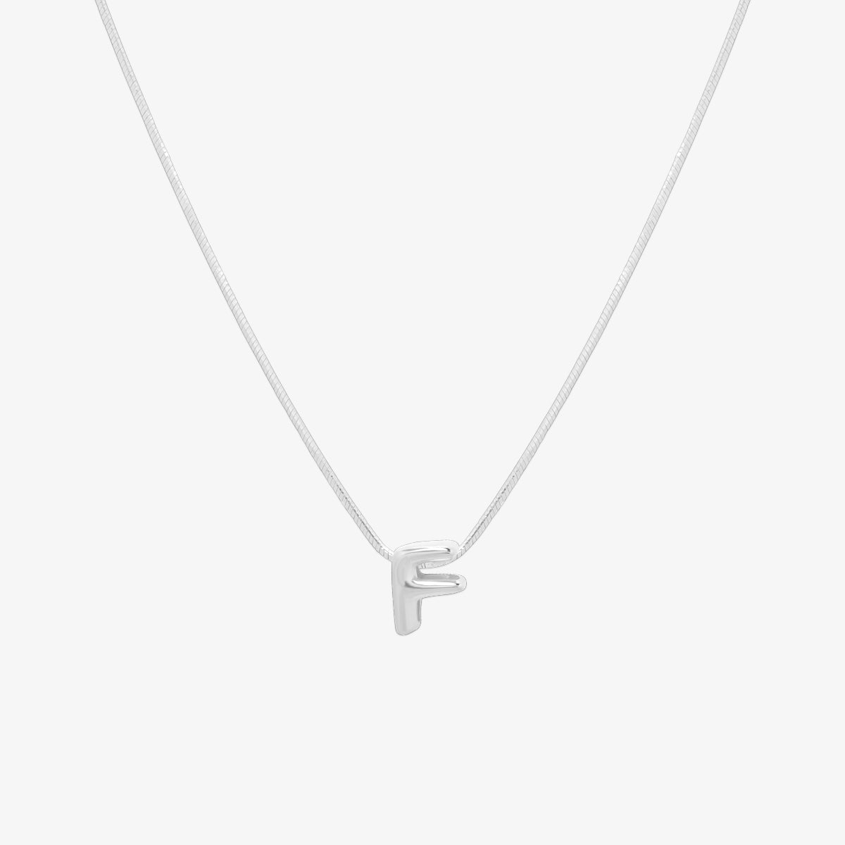 Bubble Initial Pendant Necklace-31