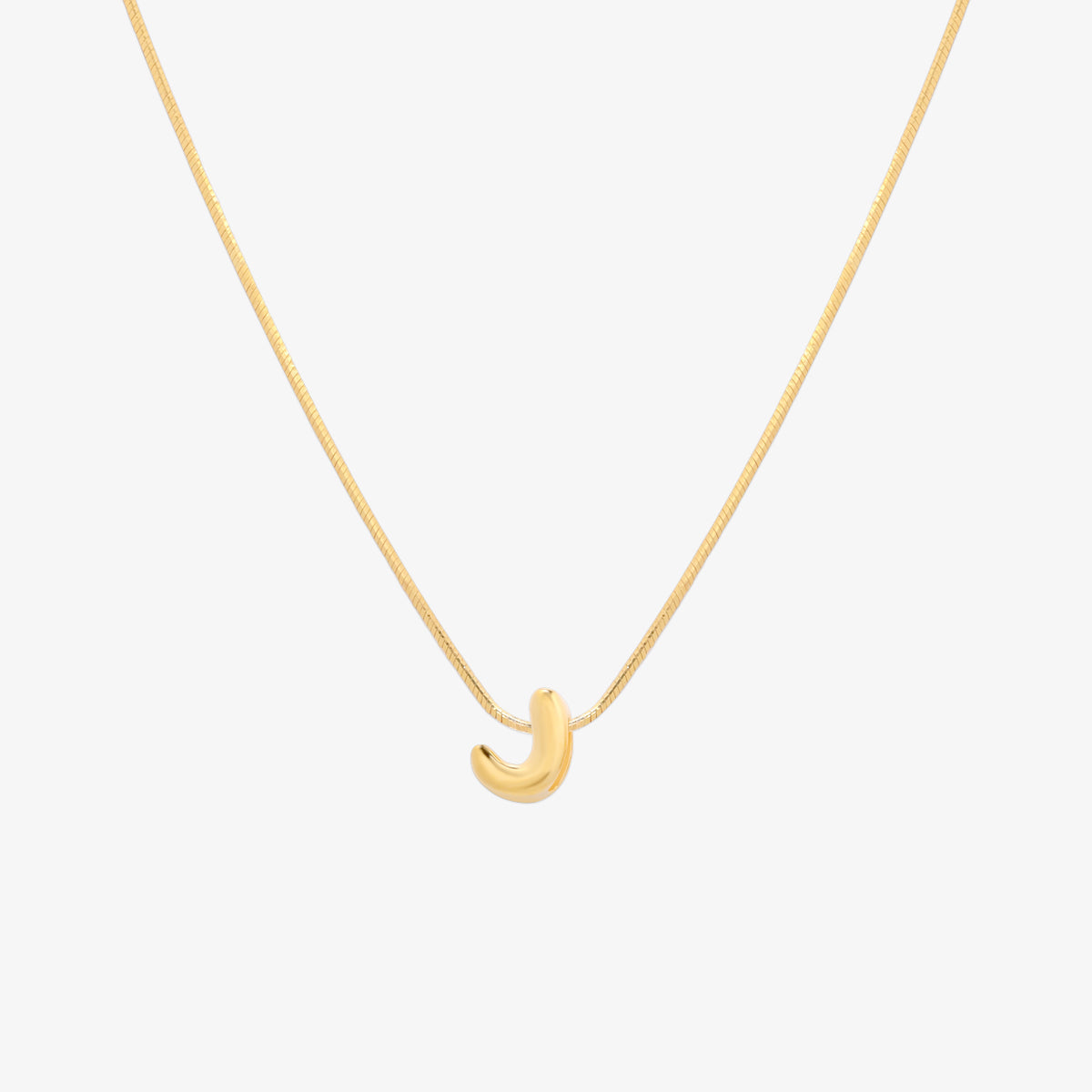 Bubble Initial Pendant Necklace-9