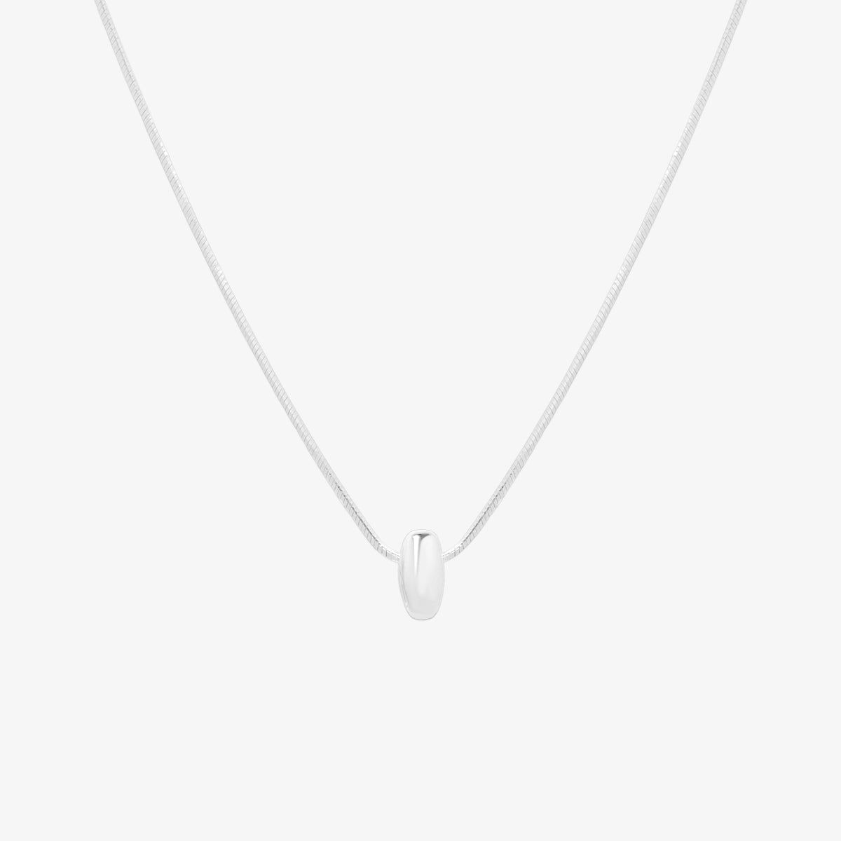 Bubble Initial Pendant Necklace-34