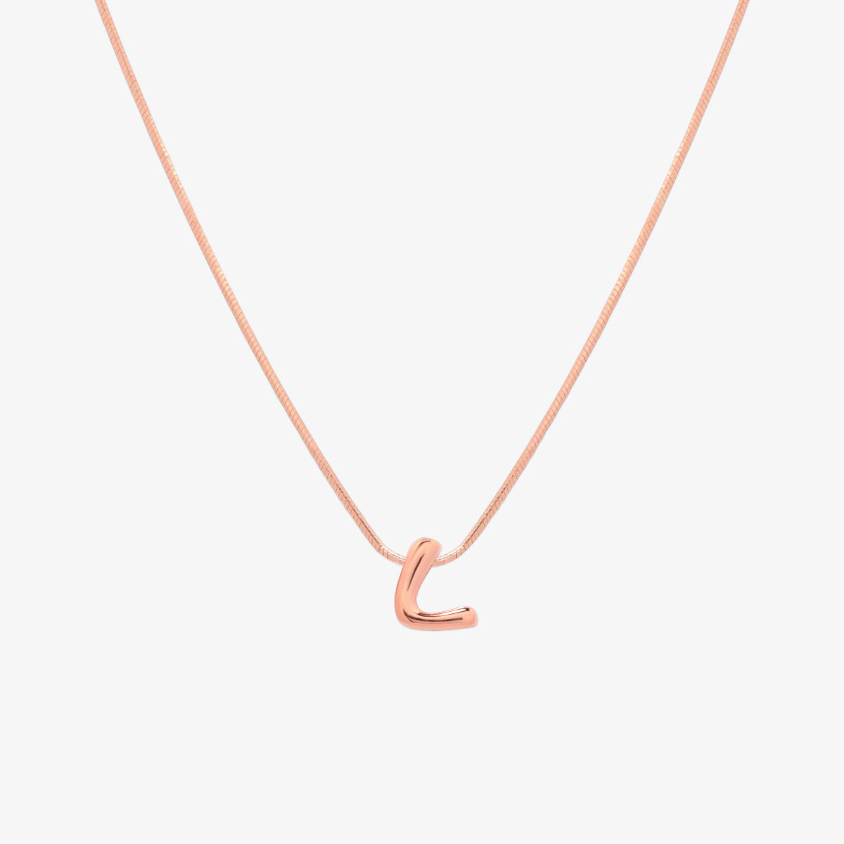 Bubble Initial Pendant Necklace-63