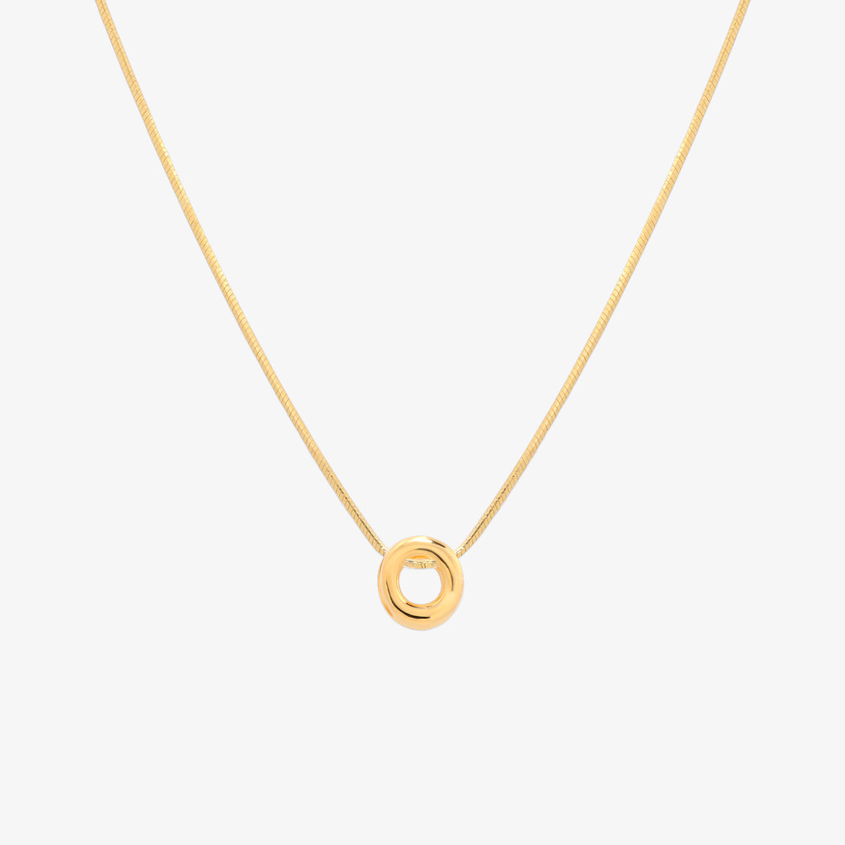 Bubble Initial Pendant Necklace-14