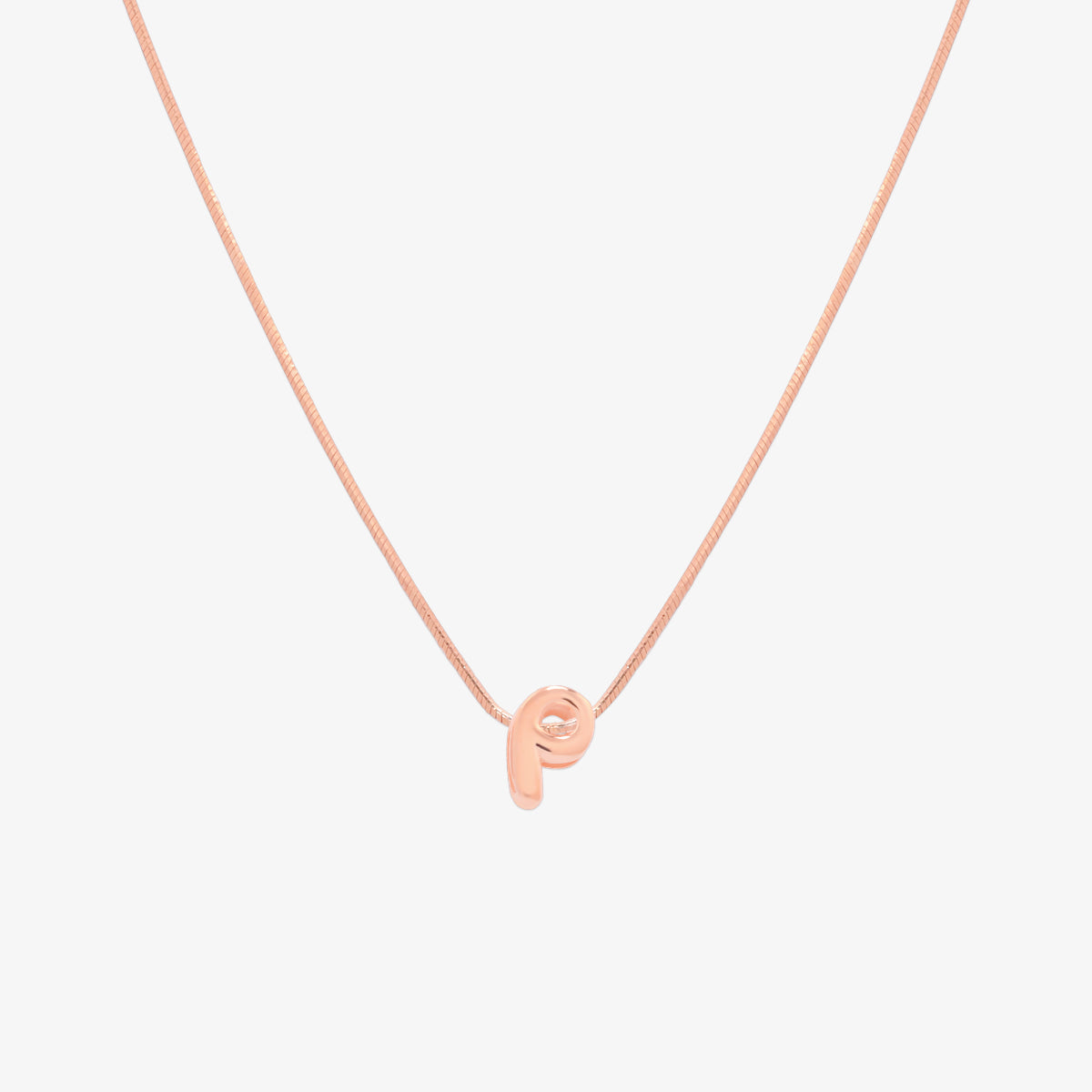Bubble Initial Pendant Necklace-67