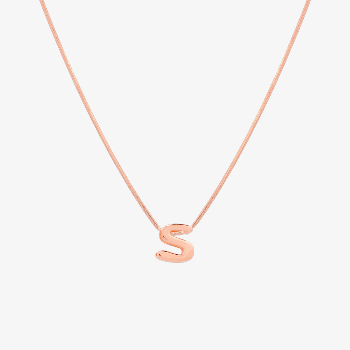 Bubble Initial Pendant Necklace-70