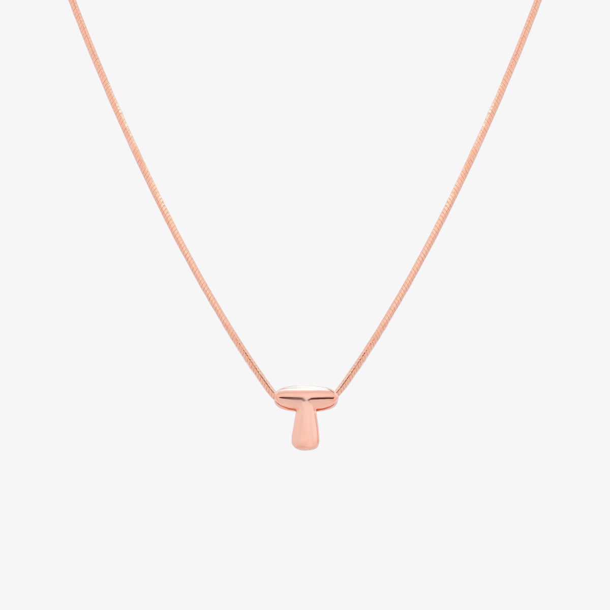 Bubble Initial Pendant Necklace-71