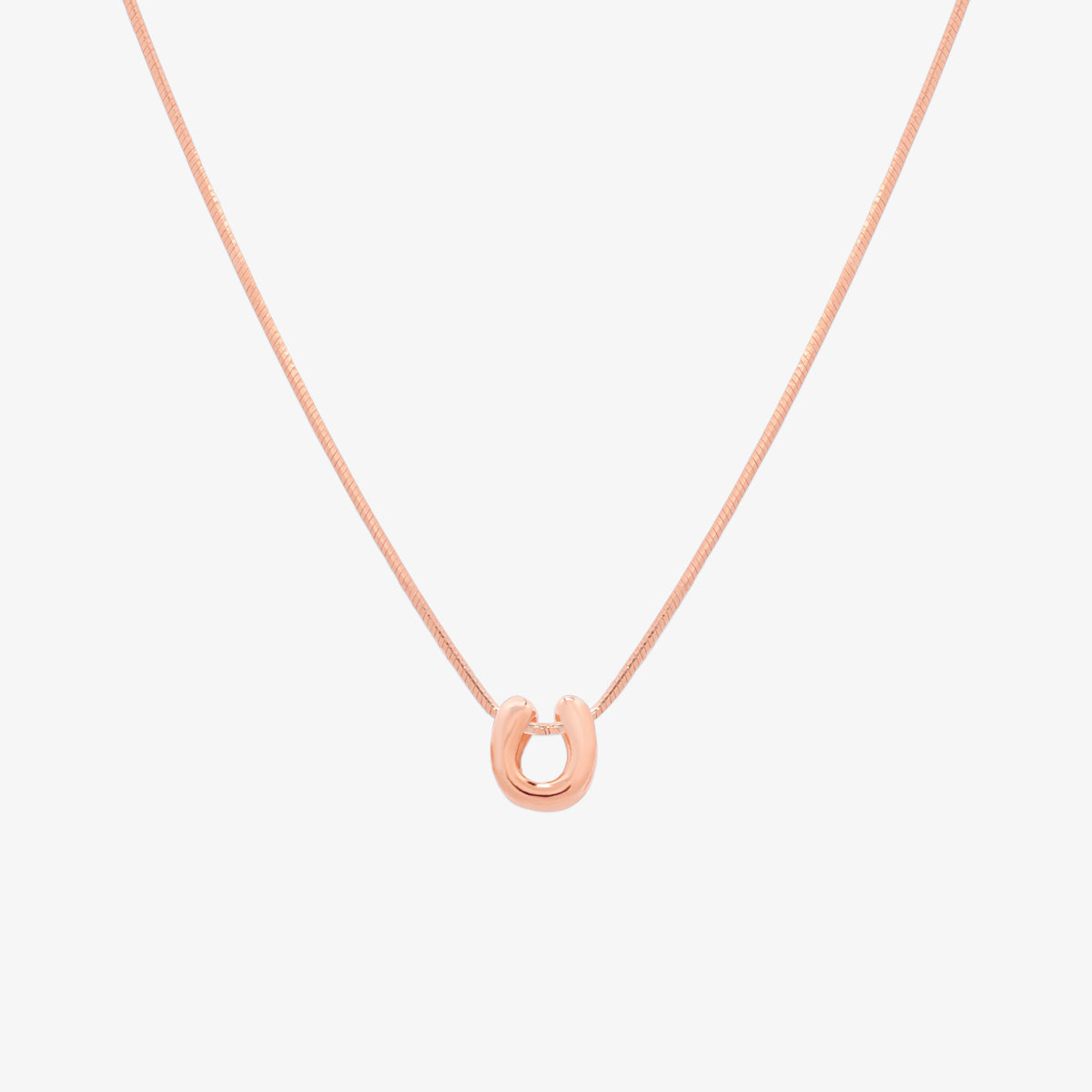 Bubble Initial Pendant Necklace-72