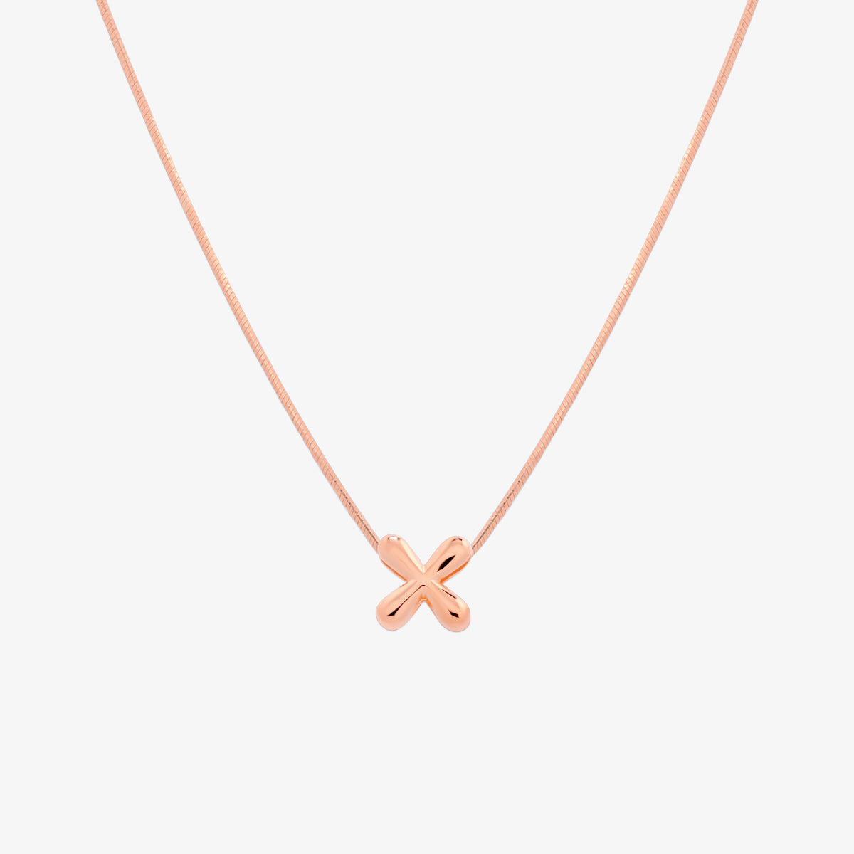 Bubble Initial Pendant Necklace-75