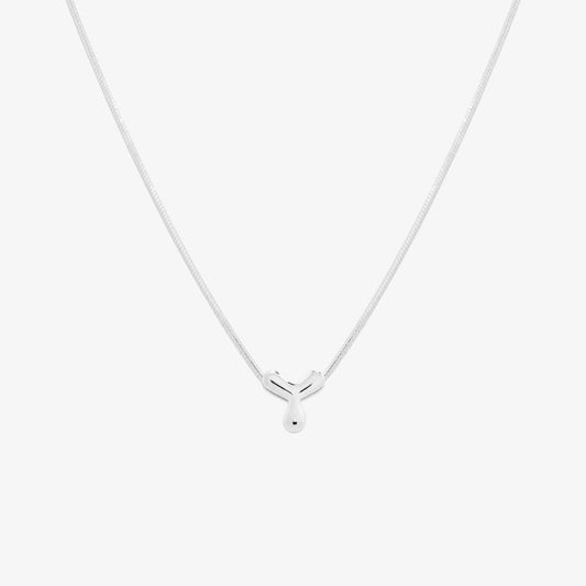 Bubble Initial Pendant Necklace-50