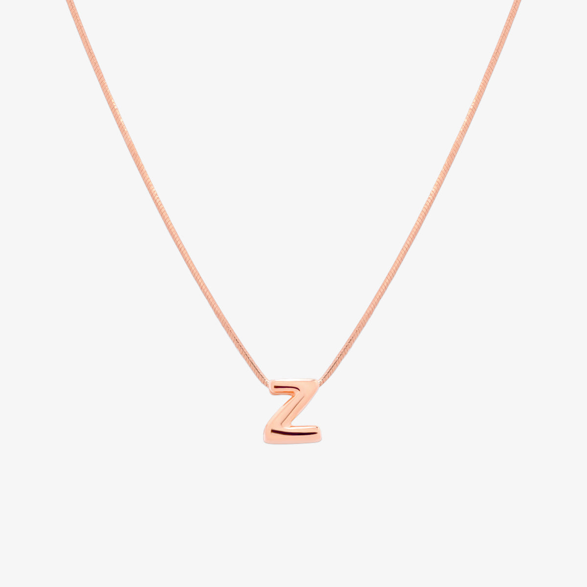 Bubble Initial Pendant Necklace-77