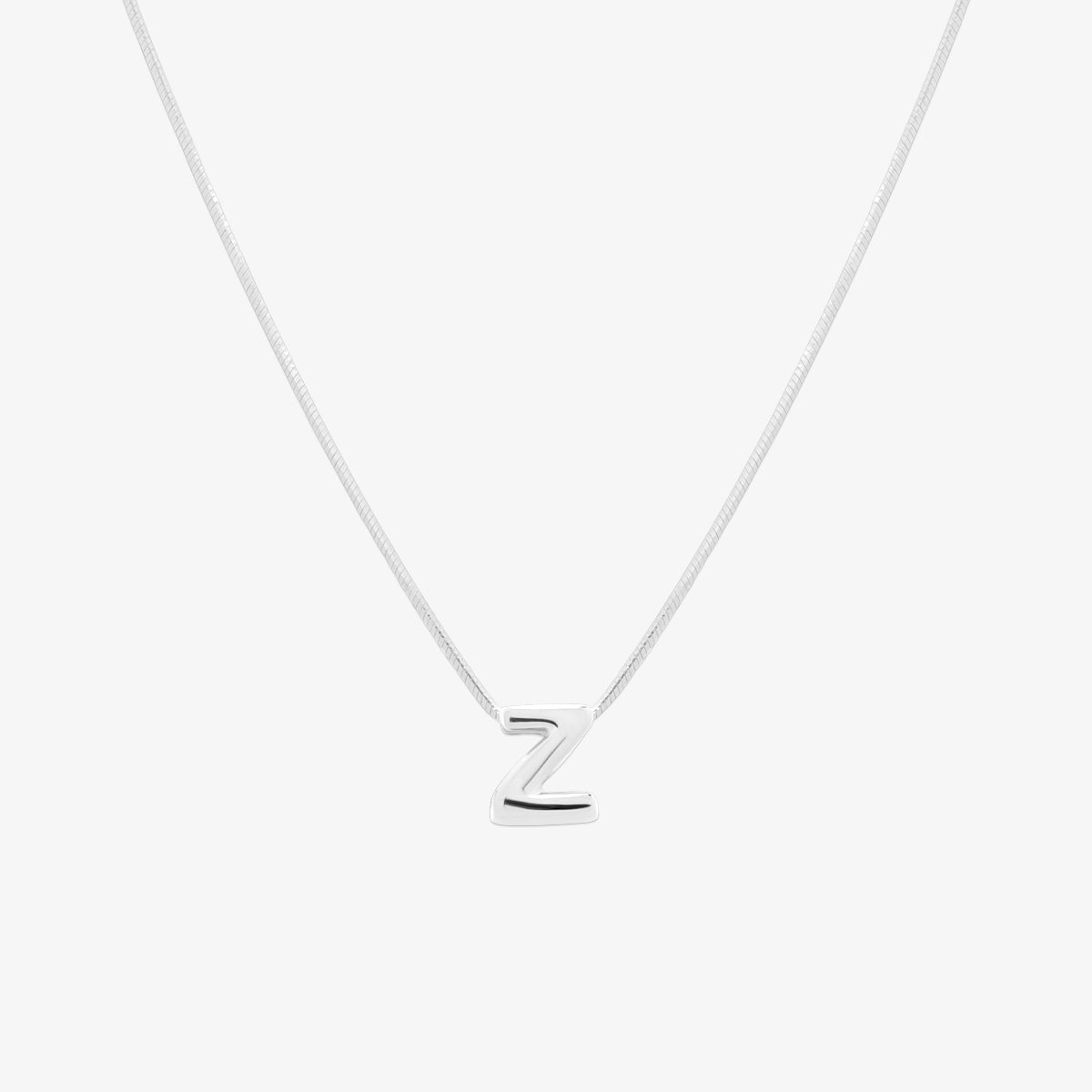 Bubble Initial Pendant Necklace-51
